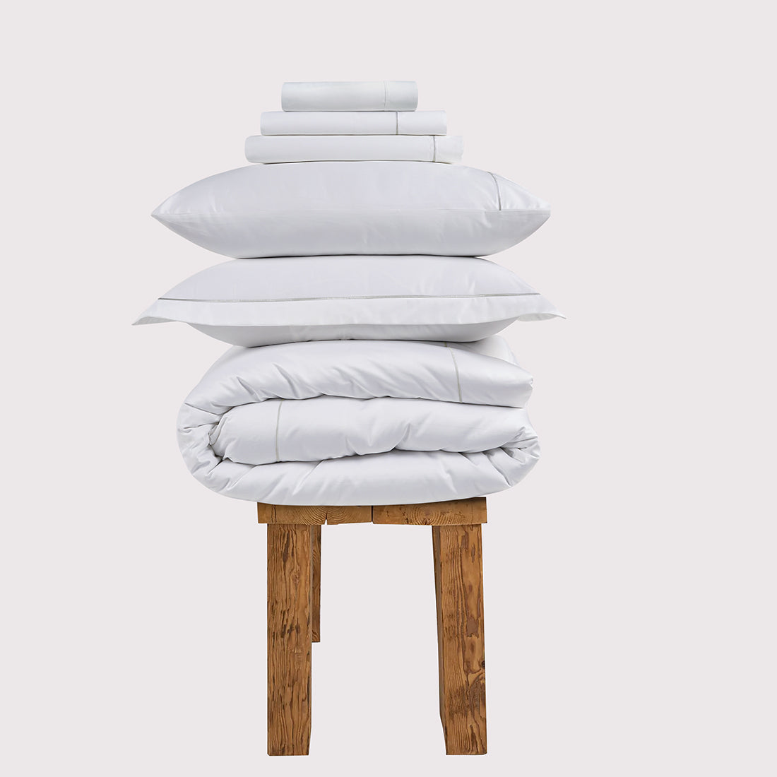 800 Thread Count Egyptian Cotton Sateen Oakwood Bedding Set - Silver Dove Grey