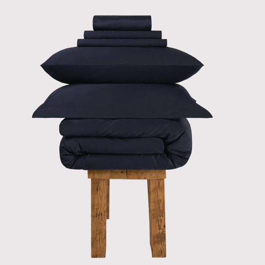 USA All Season Egyptian Giza Complete Set - Navy