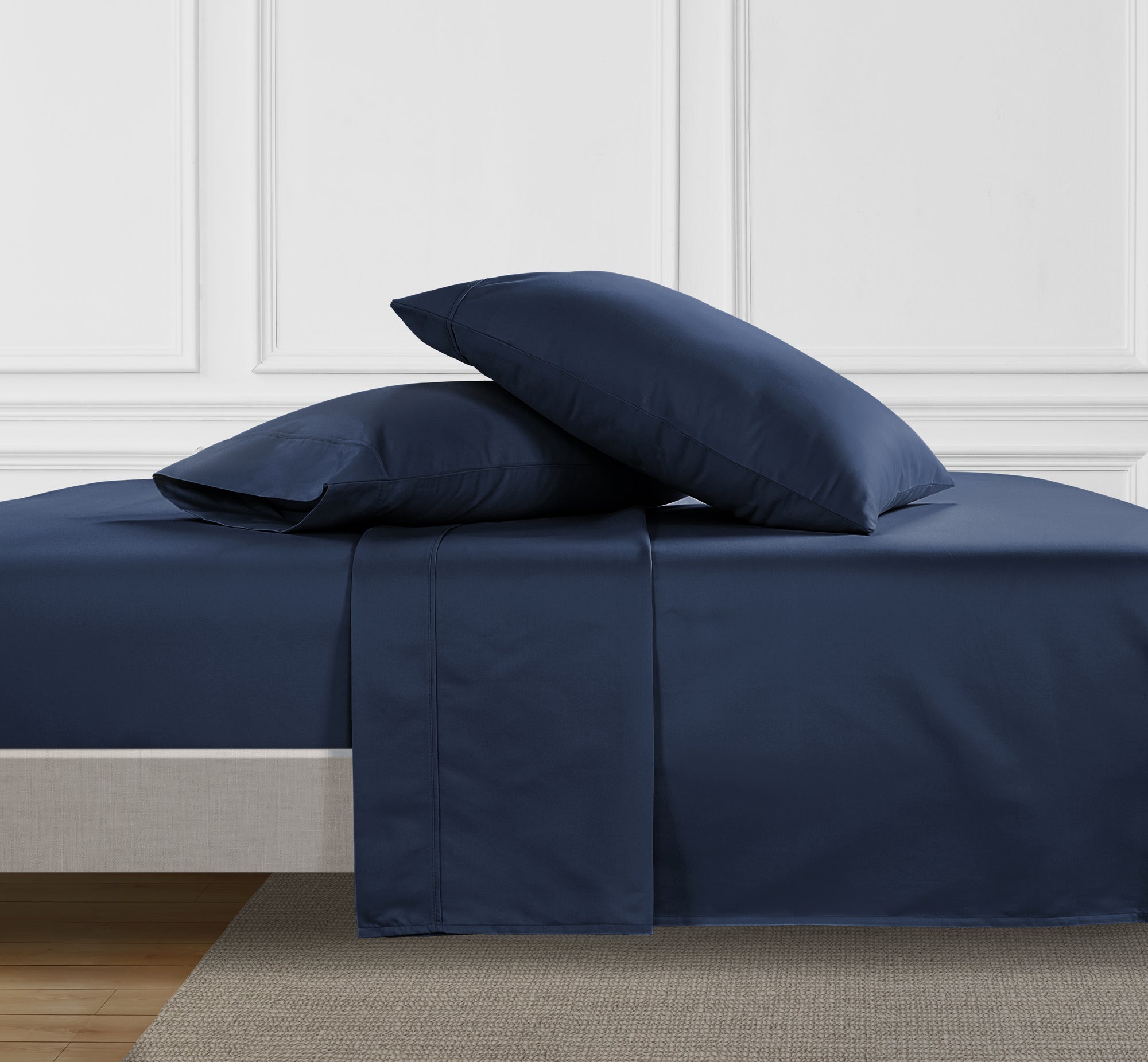 PERCALE SHEET SET 100 ORGANIC COTTON Navy USA
