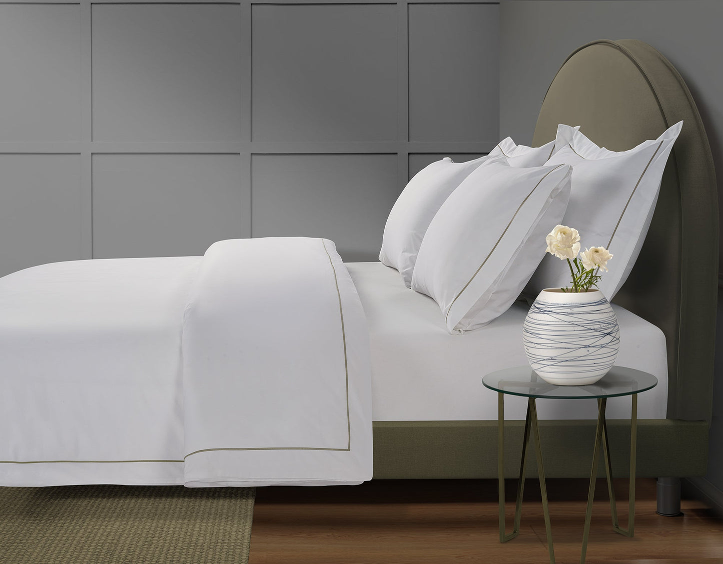 800 Thread Count Egyptian Cotton Oakwood Duvet Cover - Mink