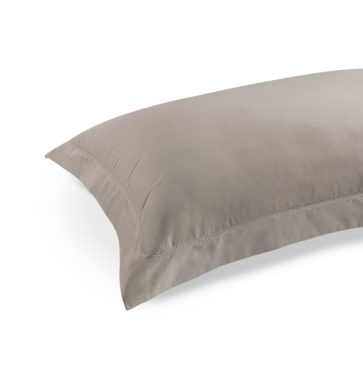 800 Thread Count Egyptian Cotton Pair of Brookshire Pillowcases - Simply Taupe