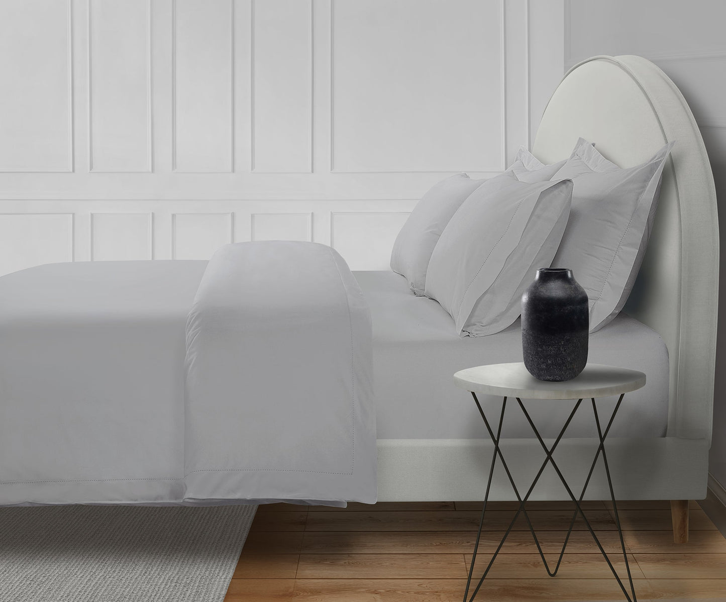 800 Thread Count Egyptian Cotton Sateen Brookshire Bedding Set - Silver Dove Grey