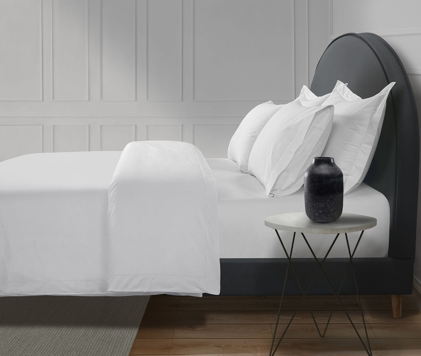 800 Thread Count Egyptian Cotton Brookshire Duvet Cover - Brilliant White