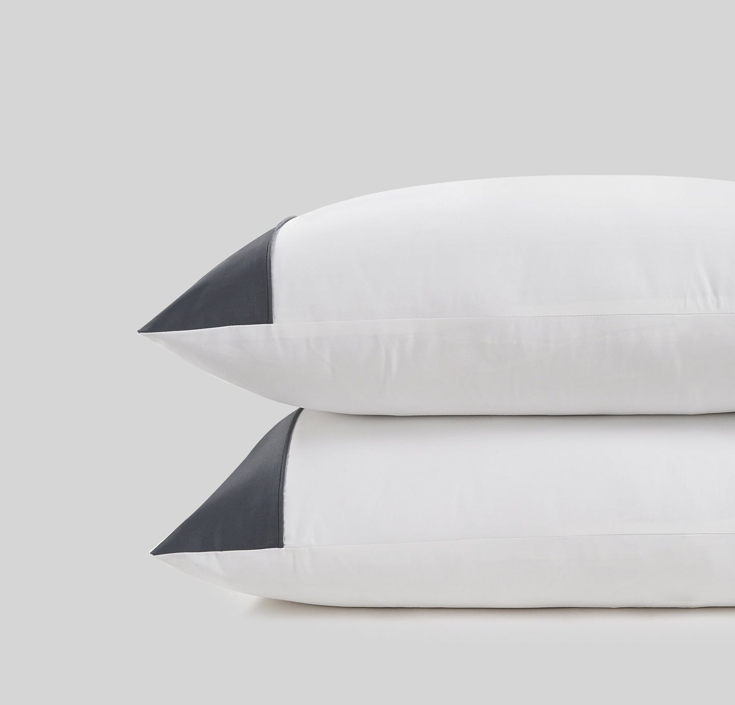 800 Thread Count Egyptian Cotton Harrogate Lux Buttery Smooth Pillowcases - Graphite Grey