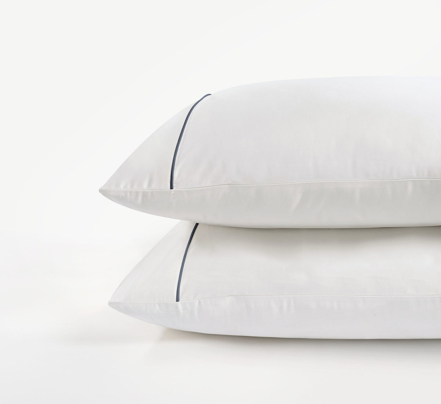 800 Thread Count Egyptian Cotton Duke of Bliss Lux Buttery Smooth Pillowcases - Graphite Grey Accent