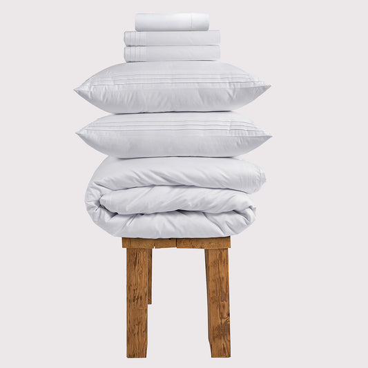 800 Thread Count Egyptian Cotton Regalwood LUXE Bedding Set - Brilliant White