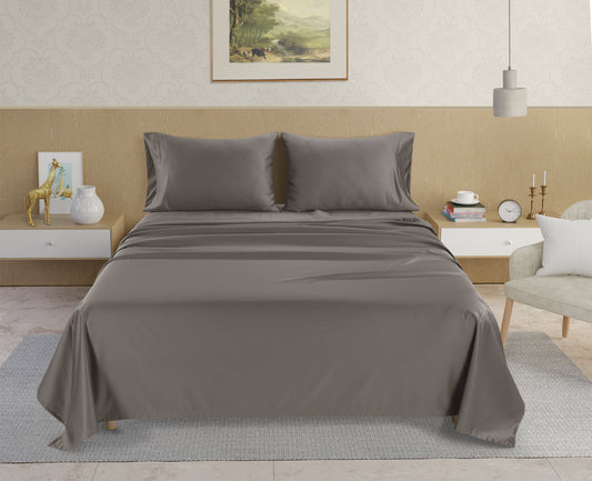 SHEET SET 1200 Thread Count, 100% SUPEMA COTTON - Grey