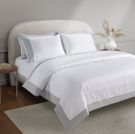 800 Thread Count Egyptian Cotton Windsor LUXE Bedding Set - Silver Dove Grey