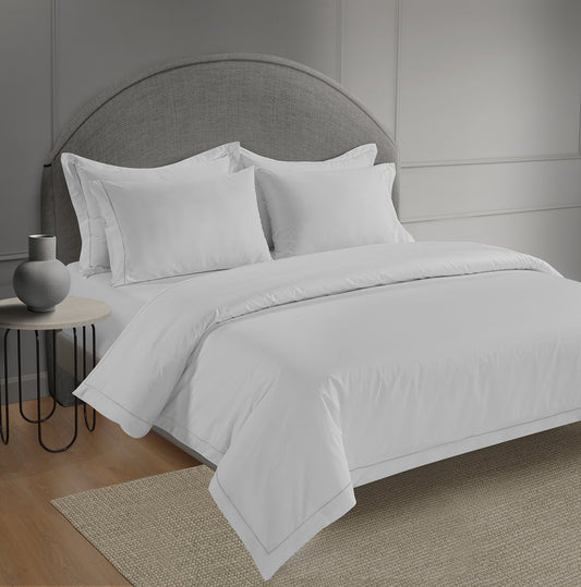 800 Thread Count Egyptian Cotton Sateen Oakwood Bedding Set - Silver Dove Grey