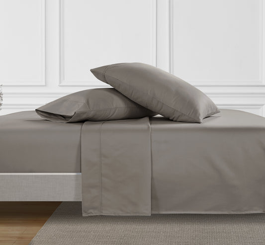  Sleep & Beyond 100% Organic Cotton Sateen Sheet Set- Durable  and Hypoallergenic - Soft & Soothing - Eco-Conscious & Luxurious Bedding  for Deep Restorative Sleep- Queen Up to 18 inch Classic