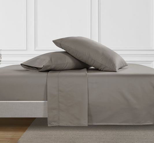 PERCALE SHEET SET 100% ORGANIC COTTON - Dark Grey