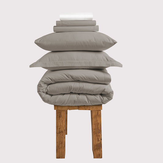 800 Thread Count Egyptian Cotton Sateen Brookshire Bedding Set - Simply Taupe