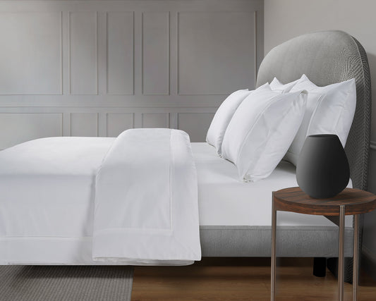 800 Thread Count Egyptian Cotton Windsor Lux Buttery Smooth Duvet Cover - Brilliant White