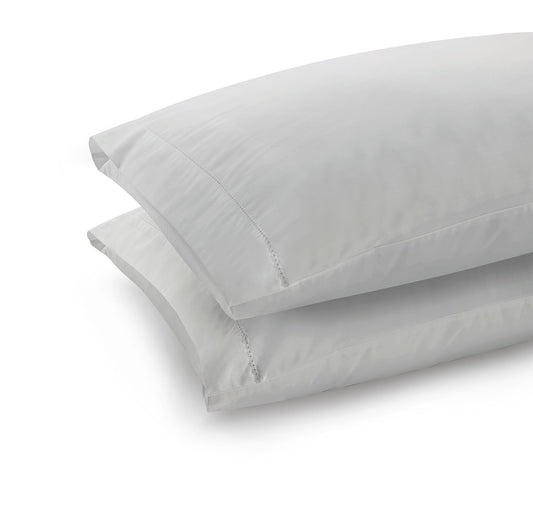800 Thread Count Egyptian Cotton Pair of Brookshire Pillowcases - Silver Dove Grey