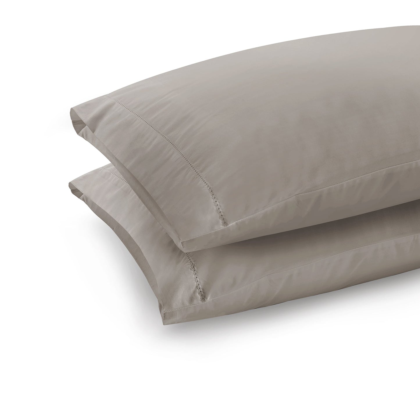 800 Thread Count Egyptian Cotton Pair of Brookshire Pillowcases - Simply Taupe