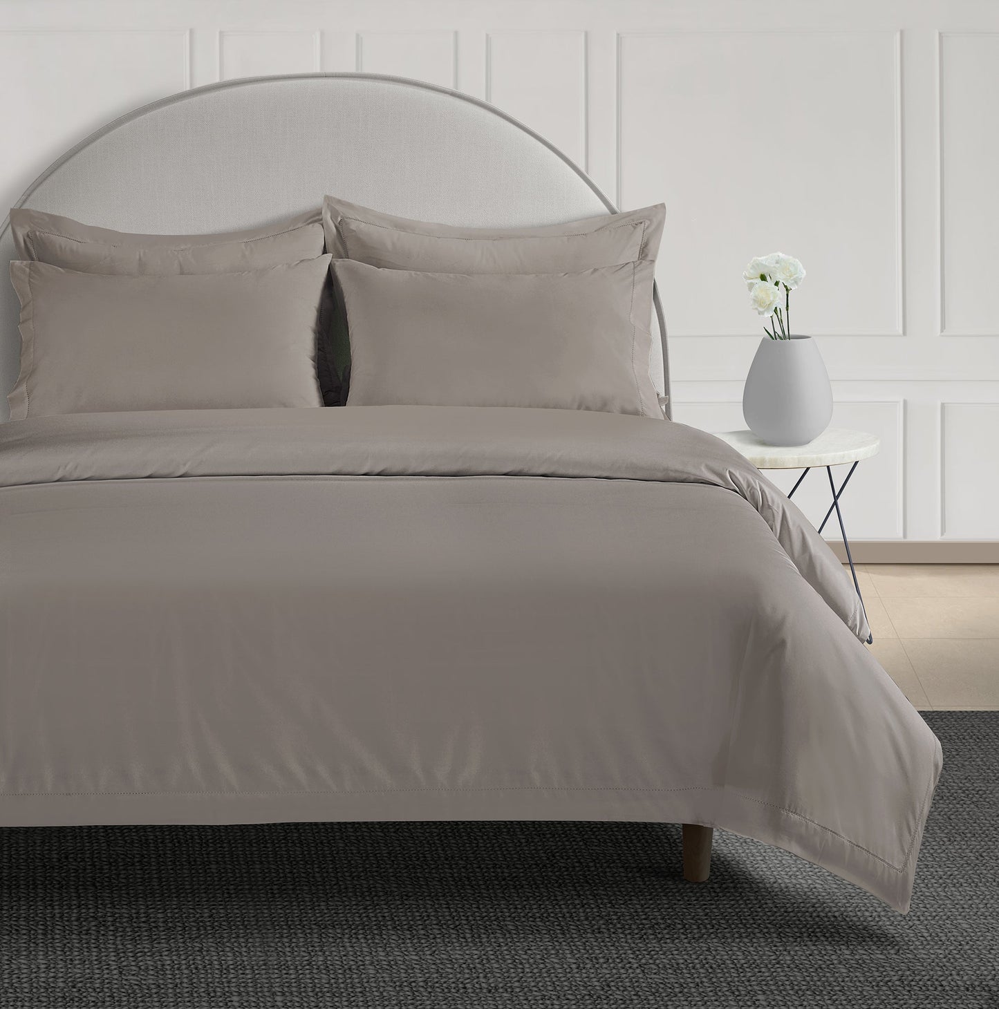 800 Thread Count Egyptian Cotton Brookshire Duvet Cover - Simply Taupe