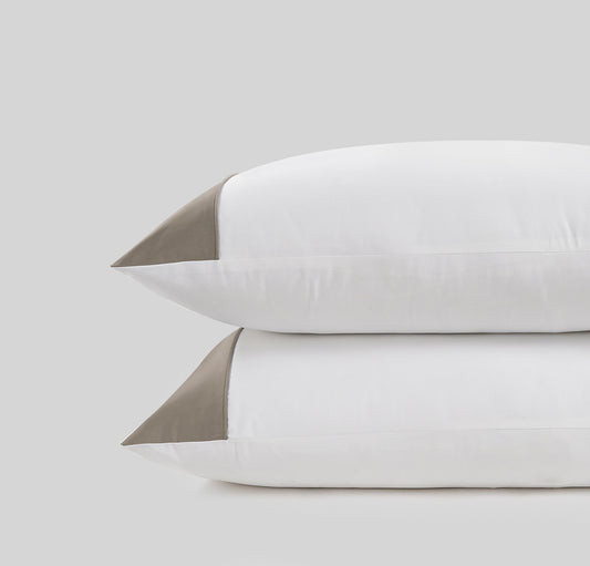 800 Thread Count Egyptian Cotton Harrogate Lux Buttery Smooth Pillowcases - Simply Taupe